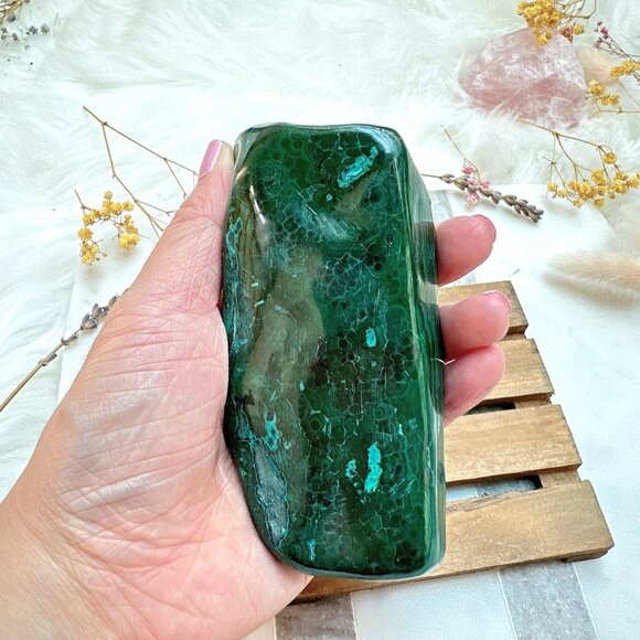 Malachite with Chrysocolla Free Form - Picture 3 of 7
